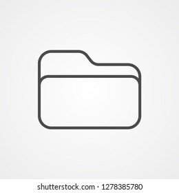 Folder vector icon sign symbol