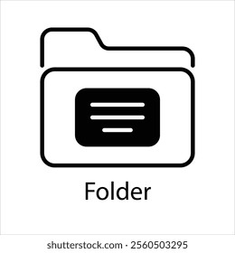 Folder Vector icon stock illustration