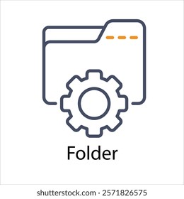 Folder Vector icon stock illustration