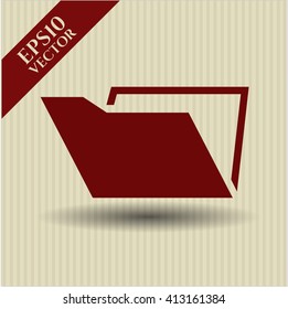 Folder vector icon or symbol