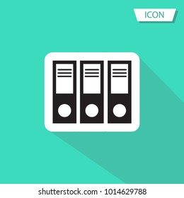 Folder vector icon, folder symbols, file document vector icon on green background.