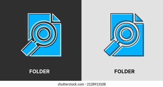 Folder vector icons. Folder symbol collection