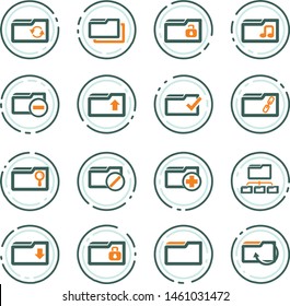 Folder vector icons for user interface design