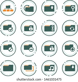 Folder vector icons for user interface design