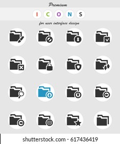 folder vector icons for user interface design