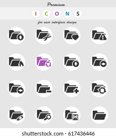folder vector icons for user interface design