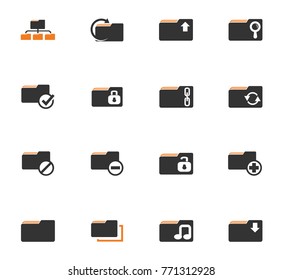 Folder vector icons for user interface design