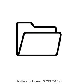 Ilustración vectorial de carpeta. Icono de almacenamiento de archivos. Símbolo de organización del documento. Signo de gestión de datos. Herramienta de Office.