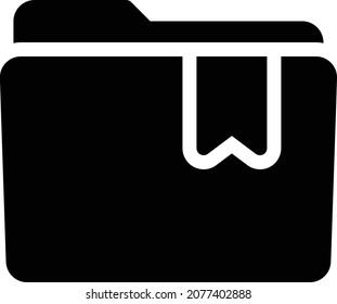 folder vector illustration isolated on a transparent background . glyph vector icons for concept or web graphics.