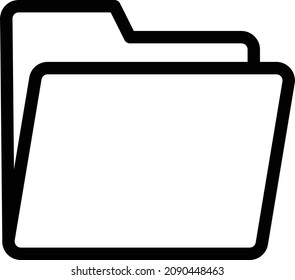 folder vector illustration isolated on a transparent background. stroke vector icons for concept or web graphics.