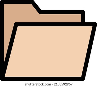 ilustración de vector de carpeta aislada en un fondo transparente. iconos vectoriales de trazo para el concepto o gráficos web.