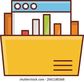 folder Vector illustration on a transparent background. Premium quality symbols. Vector Line Flat color  icon for concept and graphic design.