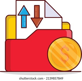 folder Vector illustration on a transparent background.Premium quality symmbols. vector line flat  icon for concept and graphic design.