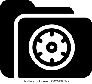 folder Vector illustration on a transparent background. Premium quality symmbols. Glyphs vector icons for concept and graphic design.