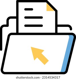 folder Vector illustration on a transparent background. Premium quality symmbols. Line Color vector icons for concept and graphic design.