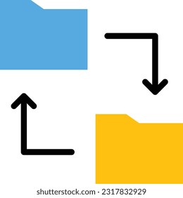 folder Vector illustration on a transparent background. Premium quality symmbols. Line Color vector icons for concept and graphic design.