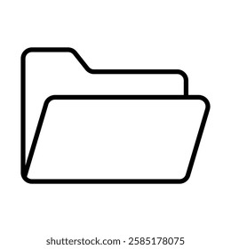 Folder Vector Line Icon Design