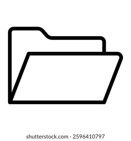 Folder Vector Line Icon Design