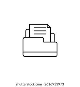 Folder vector line icon icons design