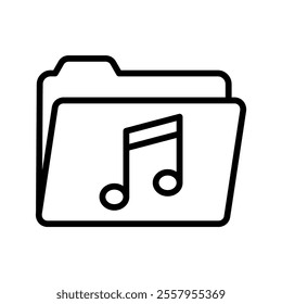 folder Vector Lineal Icon on white background.