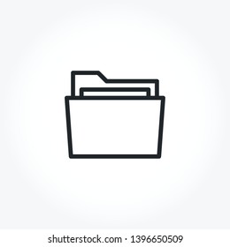 Folder Vector Out Line Icon