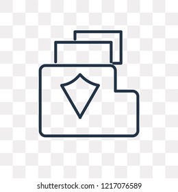 Folder vector outline icon isolated on transparent background, high quality linear Folder transparency concept can be used web and mobile
