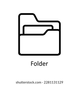 Folder Vector   outline  Icons. Simple stock illustration stock 