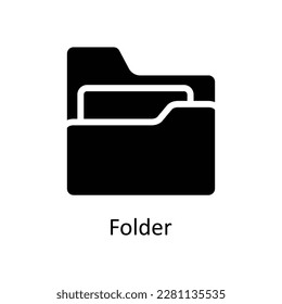 Folder Vector   Solid  Icons. Simple stock illustration stock 