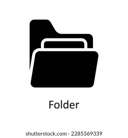 Folder Vector   Solid Icons. Simple stock illustration stock