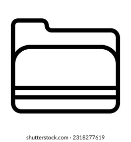 Folder Vector Thick Line Icon For Personal And Commercial Use.
