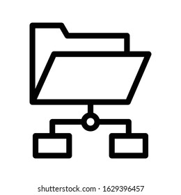 folder vector thin line icon 