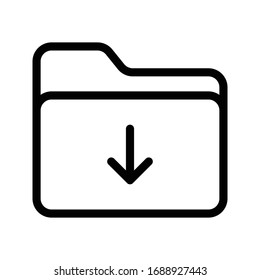folder vector thin line icon 