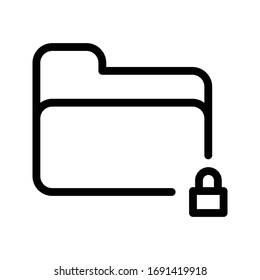 folder vector thin line icon 