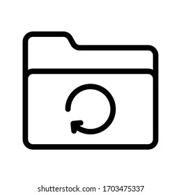 folder vector thin line icon 