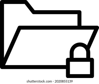 folder vector thin line icon