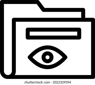 folder vector thin line icon