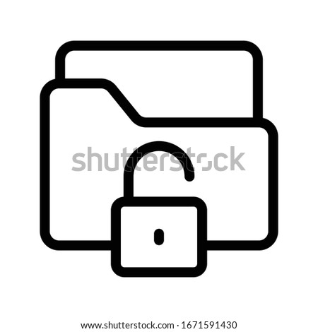 folder vector thin line icon 