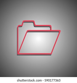 Folder vector web icon.