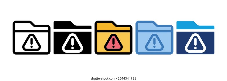 Folder Warning Icon Element For Design