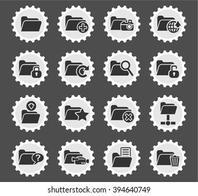 folder web icons for user interface design