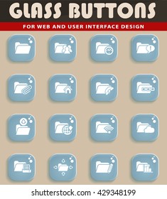 folder web icons for user interface design