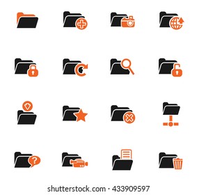 folder web icons for user interface design