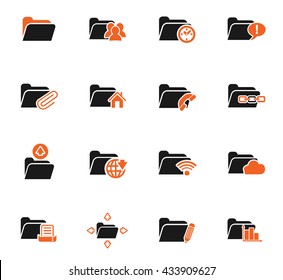 folder web icons for user interface design