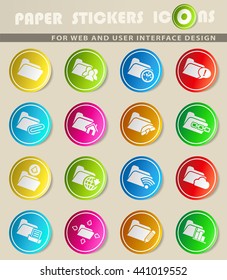 folder web icons for user interface design