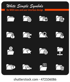 folder web icons for user interface design