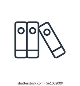folder web thin line icon on white background;  minimalistic office
