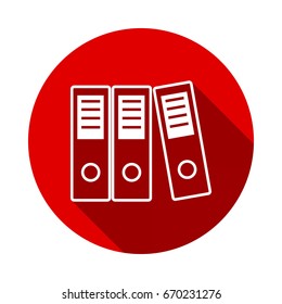 folder web thin line icon on white background; minimalistic office