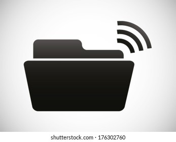 Folder Wireless Share Wave Signal Symbol