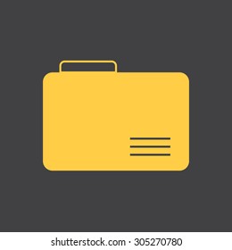 Folder,browsing flat simple style icon. Vector EPS8