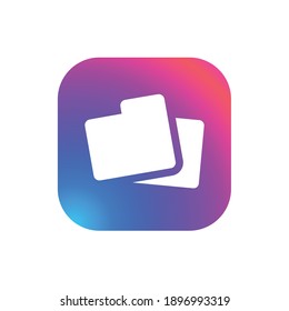 Folders App Icon Button Stock Vector (Royalty Free) 1896993319 ...